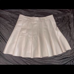 Vegan Leather Pleated Mini Skirt Sz 6